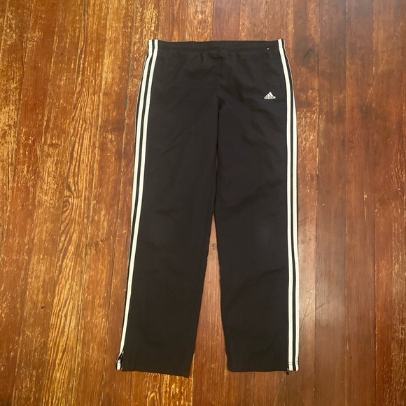 Adidas Black & White 3 Striped Sweatpants - Picture 2 of 5